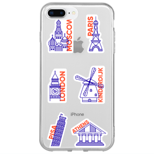 Apple iPhone 7 Plus Pisa Athens Transparent Silicone TPU Θήκη