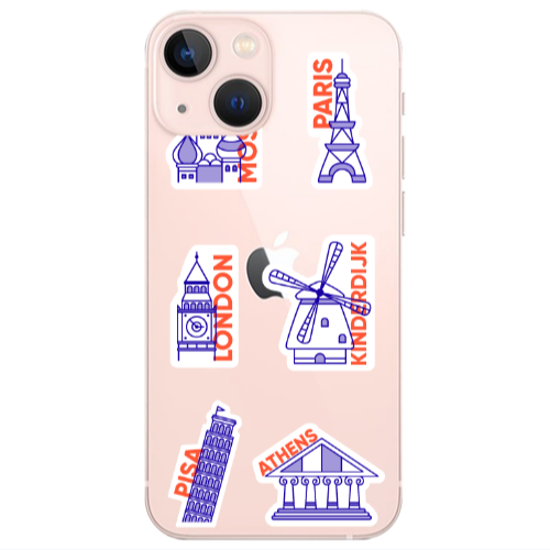 Apple iPhone 13 Mini Pisa Athens Transparent Silicone TPU Θήκη