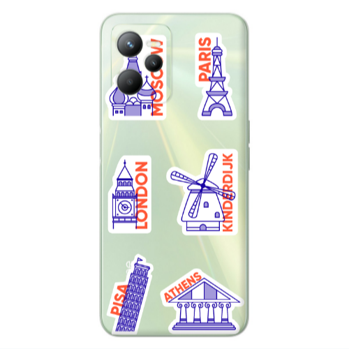 Realme C35 Pisa Athens Transparent Silicone TPU Θήκη
