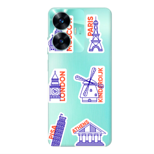 Realme C55 Pisa Athens Transparent Silicone TPU Θήκη