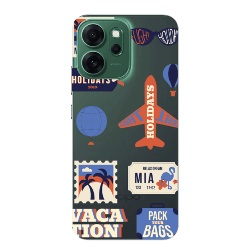 Oppo 14 F Vacation Transparent Silicone TPU Θήκη