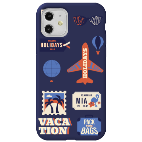 Apple iPhone 11  Vacation Dark blue Colored Silicone TPU Θήκη