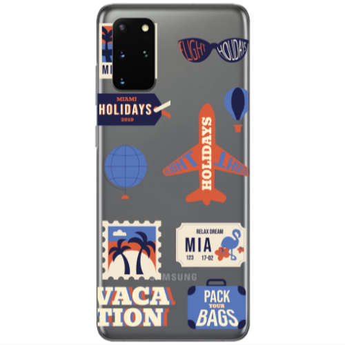 Samsung S20 Plus Vacation Transparent Silicone TPU Θήκη