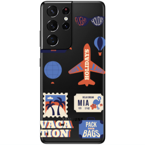 Samsung S21 Ultra Vacation Transparent Silicone TPU Θήκη