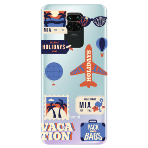Xiaomi Redmi Note 9 Vacation Transparent Silicone TPU Θήκη