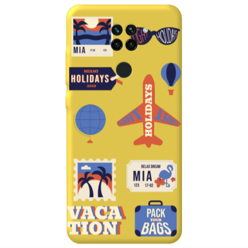 Xiaomi Redmi Note 9 Vacation Yellow Colored Silicone TPU Θήκη