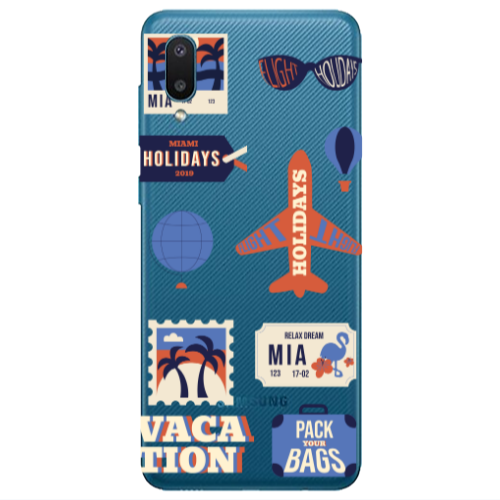 Samsung A02 Vacation Transparent Silicone TPU Θήκη