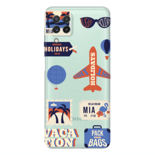 Samsung A22 4G Vacation Transparent Silicone TPU Θήκη