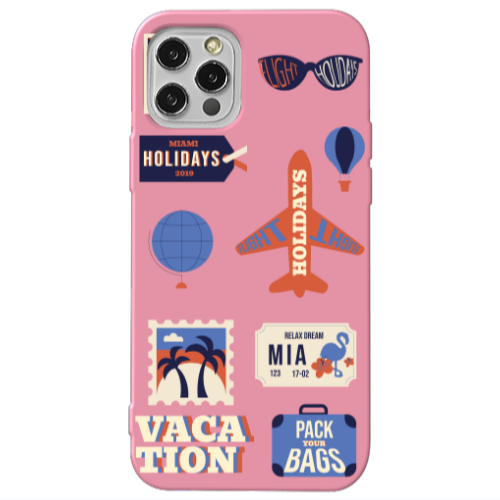 Apple iPhone 13 Pro Vacation Pink Colored Silicone TPU Θήκη