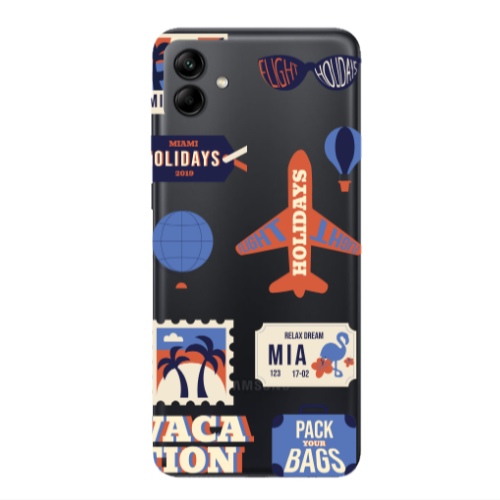 Samsung A04 Vacation Transparent Silicone TPU Θήκη