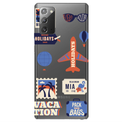 Samsung Note 20 Vacation Transparent Silicone TPU Θήκη