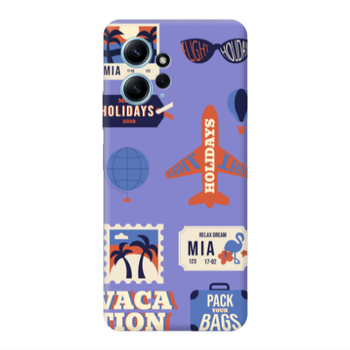 Xiaomi Redmi Note 12 4G Vacation Purple Colored Silicone TPU Θήκη
