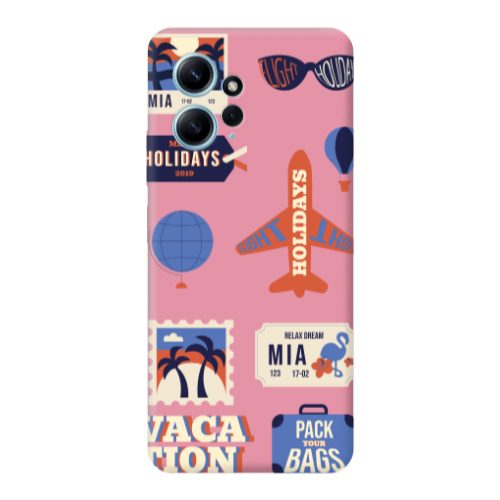 Xiaomi Redmi Note 12 4G Vacation Pink Colored Silicone TPU Θήκη