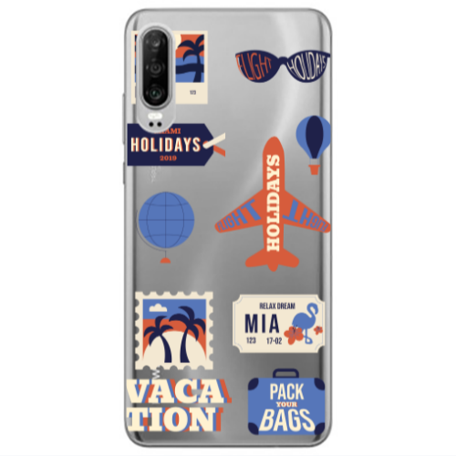 Huawei P30 Vacation Transparent Silicone TPU Θήκη