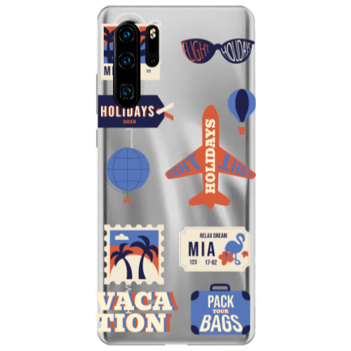 Huawei P30 Pro Vacation Transparent Silicone TPU Θήκη