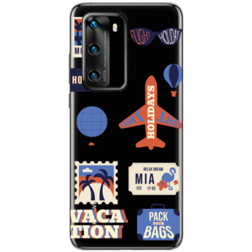 Huawei P40 Vacation Transparent Silicone TPU Θήκη