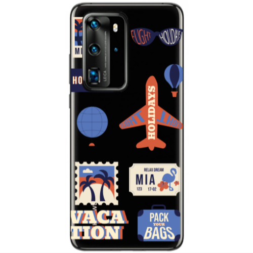 Huawei P40 Pro Vacation Transparent Silicone TPU Θήκη
