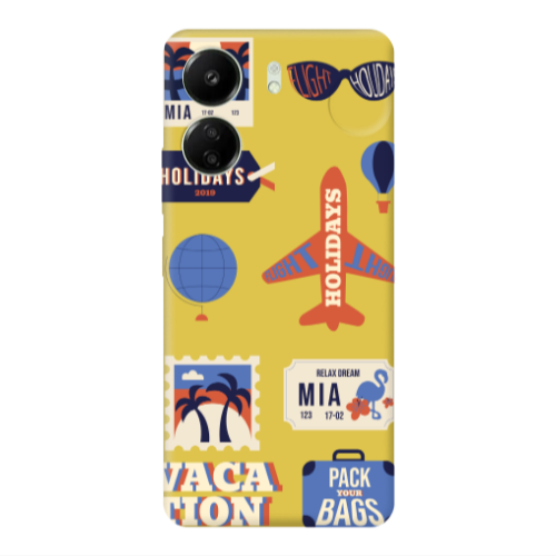 Xiaomi Redmi 13C Vacation Yellow Colored Silicone TPU Θήκη