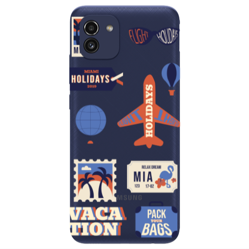 Samsung A03 Vacation Transparent Silicone TPU Θήκη