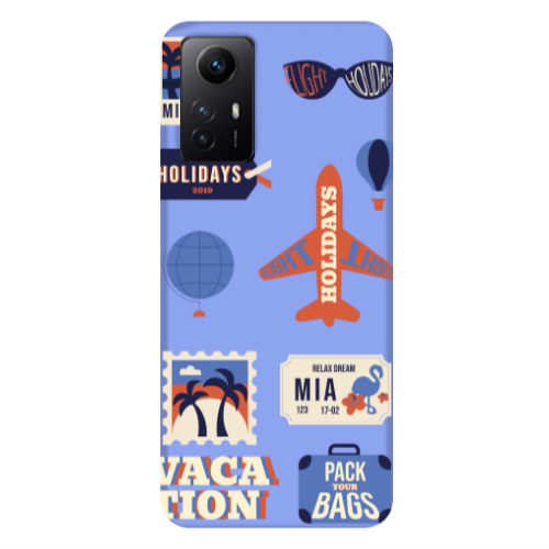 Xiaomi Redmi Note 12s Vacation Light Purple Colored Silicone TPU Θήκη