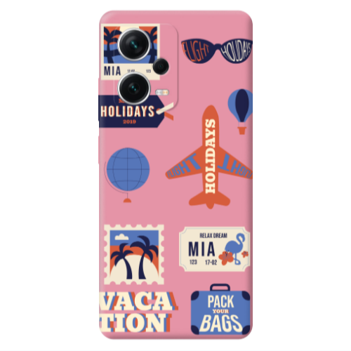 Xiaomi Poco X5 Vacation Pink Colored Silicone TPU Θήκη