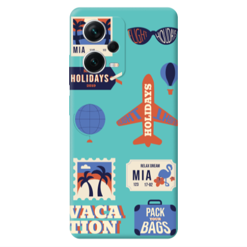Xiaomi Poco X5 Vacation Turquoise Colored Silicone TPU Θήκη