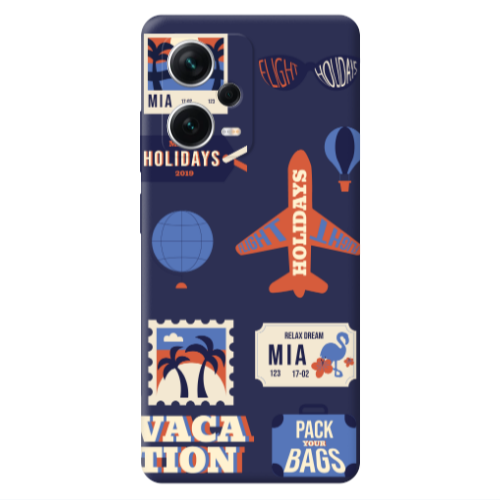 Xiaomi Poco X5 Vacation Dark blue Colored Silicone TPU Θήκη