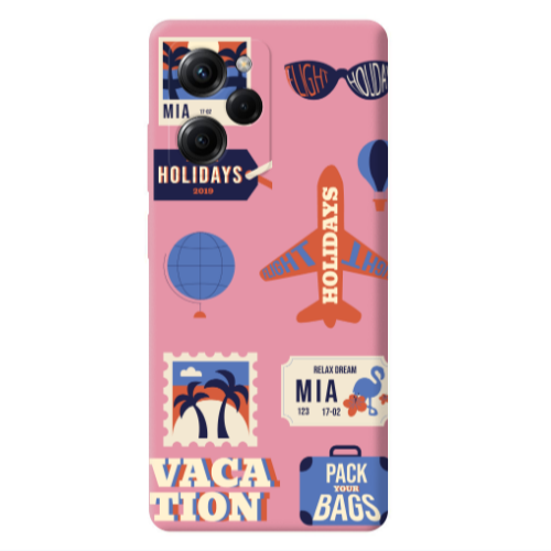Xiaomi Poco X5 Pro Vacation Pink Colored Silicone TPU Θήκη