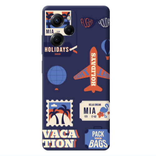 Xiaomi Poco X5 Pro Vacation Dark blue Colored Silicone TPU Θήκη