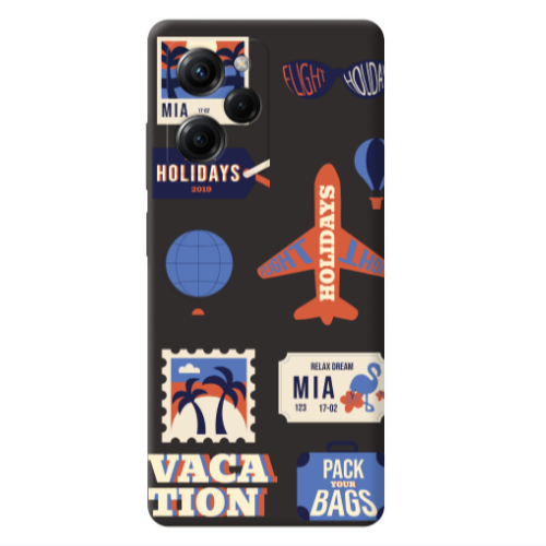Xiaomi Poco X5 Pro Vacation Black Colored Silicone TPU Θήκη