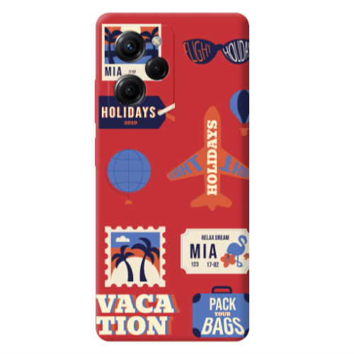 Xiaomi Poco X5 Pro Vacation Red Colored Silicone TPU Θήκη