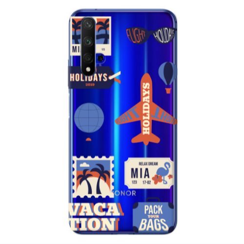 Huawei Nova 5 T Vacation Transparent Silicone TPU Θήκη