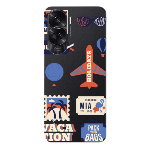 Honor 90 Lite 5G Vacation Transparent Silicone TPU Θήκη