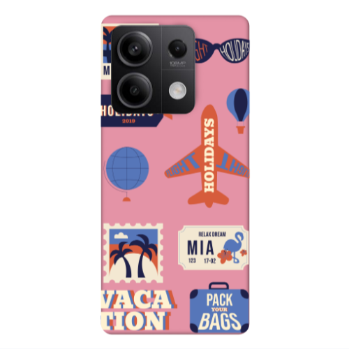 Xiaomi Redmi Note 13 5G Vacation Pink Colored Silicone TPU Θήκη