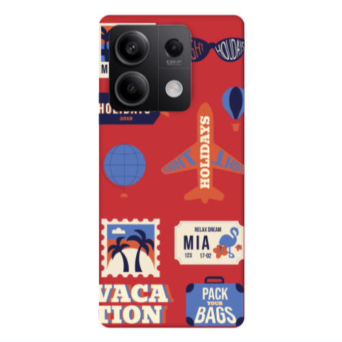 Xiaomi Redmi Note 13 5G Vacation Red Colored Silicone TPU Θήκη