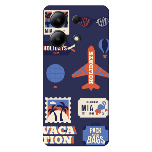Xiaomi Redmi Note 13 4G Vacation Dark blue Colored Silicone TPU Θήκη