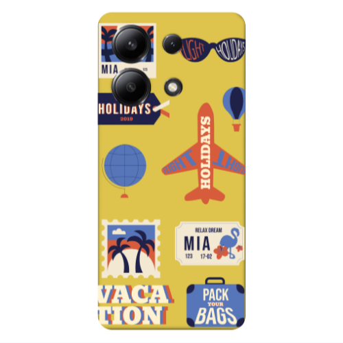 Xiaomi Redmi Note 13 4G Vacation Yellow Colored Silicone TPU Θήκη