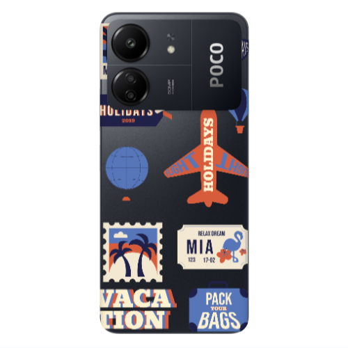 Xiaomi Poco C65 Vacation Transparent Silicone TPU Θήκη