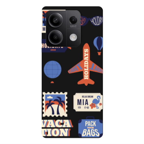 Xiaomi Redmi Note 13Pro 5G Vacation Black Colored Silicone TPU Θήκη