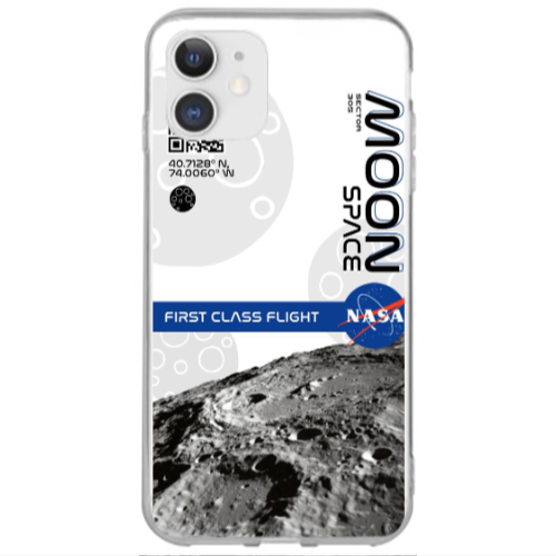 Apple iPhone 12 Moon Space Transparent Silicone TPU Θήκη
