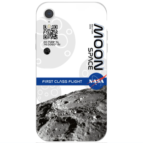 Apple iPhone Xr Moon Space Transparent Silicone TPU Θήκη