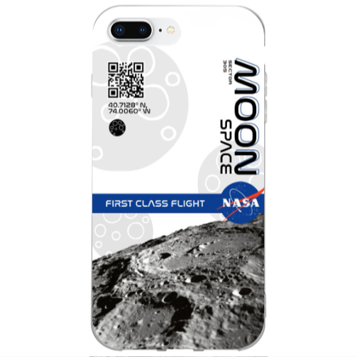 Apple iPhone 7 Plus Moon Space Transparent Silicone TPU Θήκη