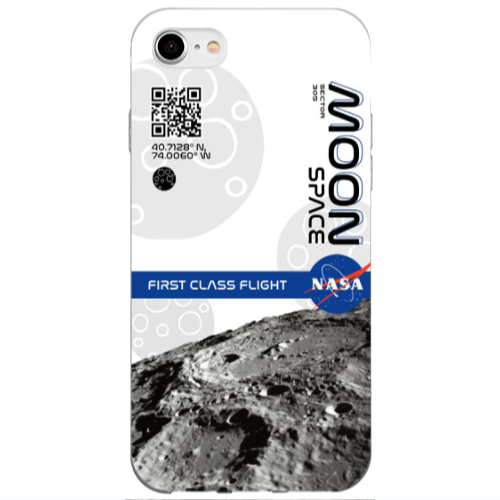 Apple iPhone SE 2020 Moon Space Transparent Silicone TPU Θήκη