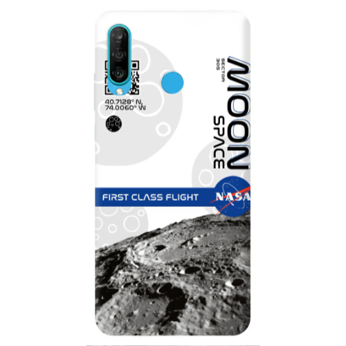 Huawei P30 Lite Moon Space Transparent Silicone TPU Θήκη