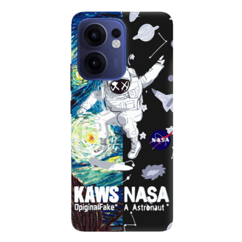 Oppo Reno 13 F Kaws Black Colored Silicone TPU Θήκη