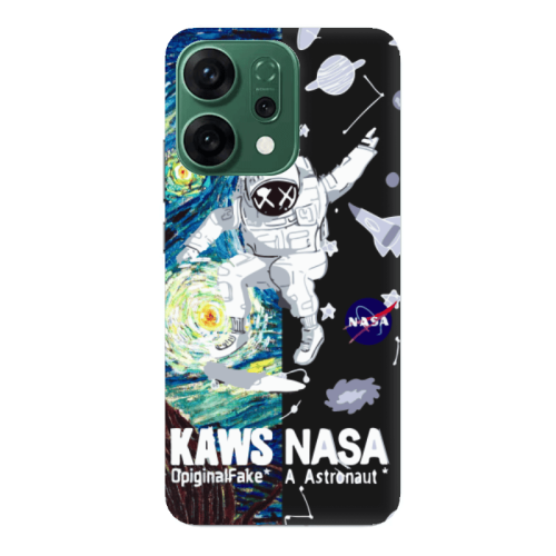 Oppo RENO 14 Kaws Black Colored Silicone TPU Θήκη