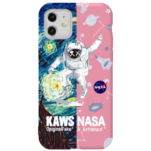 Apple iPhone 11  Kaws Pink Colored Silicone TPU Θήκη