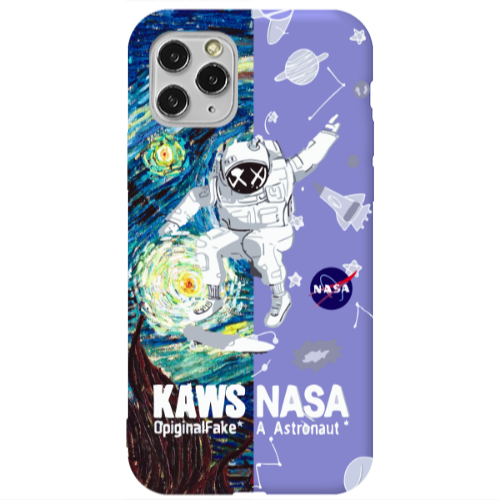 Apple iPhone 11 Pro Kaws Purple Colored Silicone TPU Θήκη