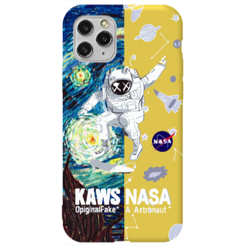 Apple iPhone 11 Pro Kaws Yellow Colored Silicone TPU Θήκη