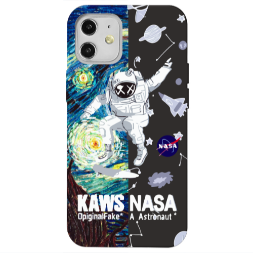 Apple iPhone 12 Kaws Black Colored Silicone TPU Θήκη